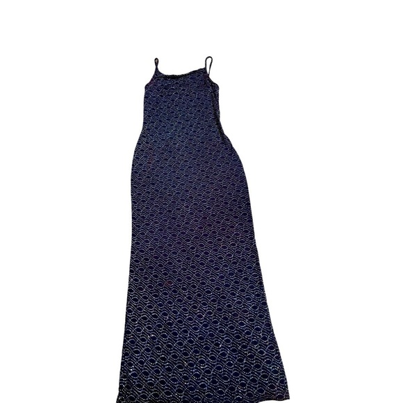 Vtg 90s Y2k Jump Slip On Dress Glitter Sz9/10